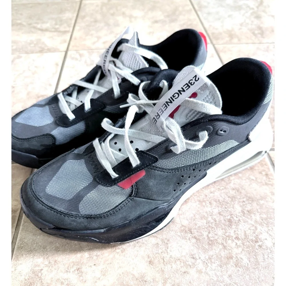 Nike Jordan Air 200E DC9836-060 Men's Sneakers Gray Black Red Size 10.5